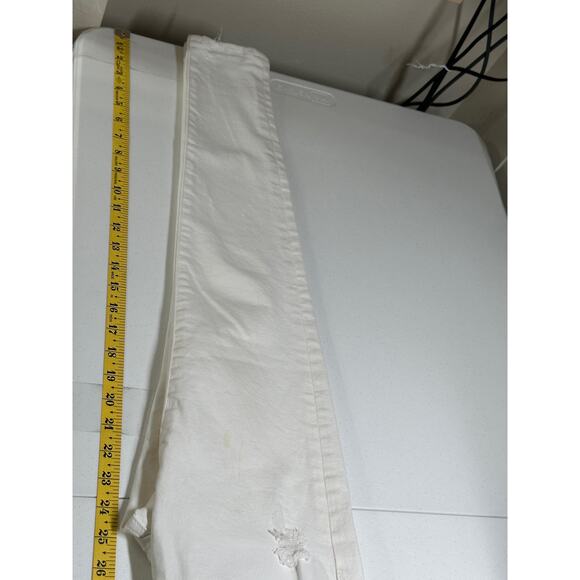 Moussy Jeans Women 24 Cream Velma Distressed Skinny Cotton Summer Festival Japan - Picture 16 of 16